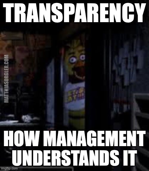 Transparency is damn misunderstood by many!